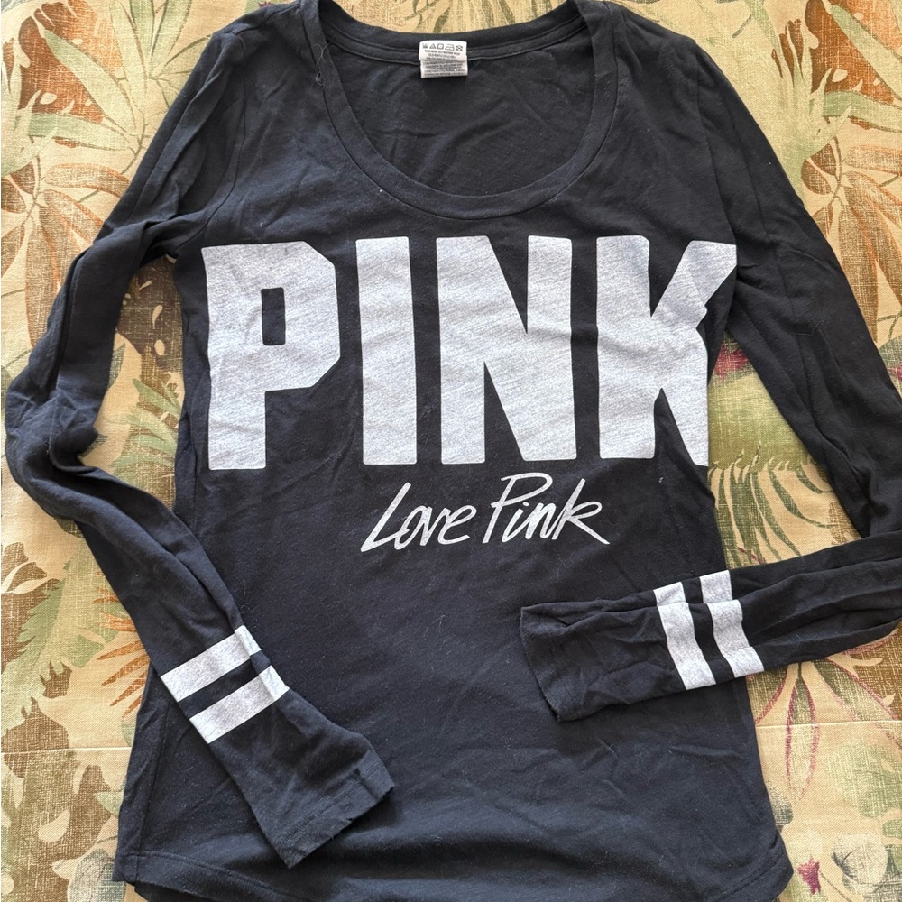 Victoria's Secret PINK Black Long Sleeve Tee